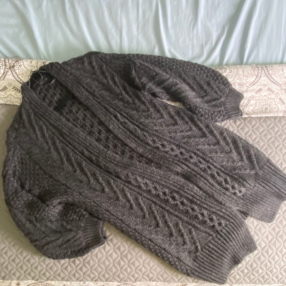 TopShop Long Cable Cardigan